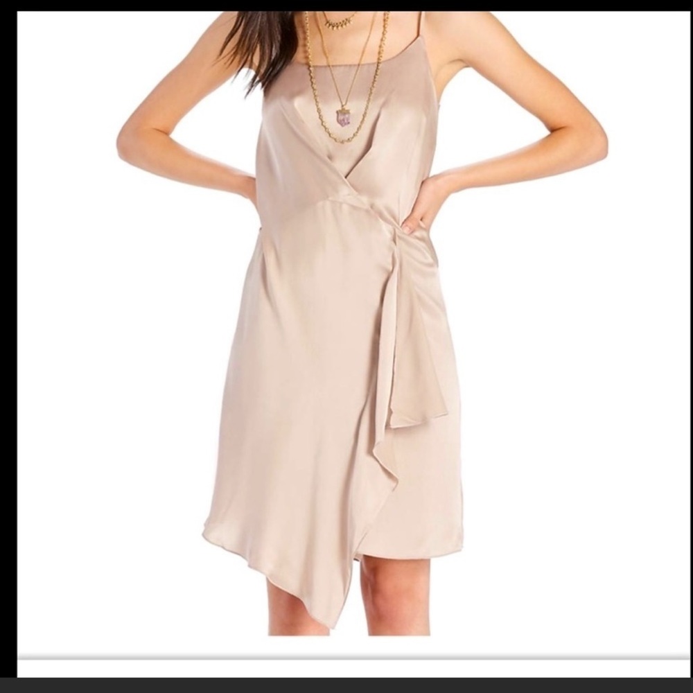 Asymmetrical Silk Slip Dress size large
